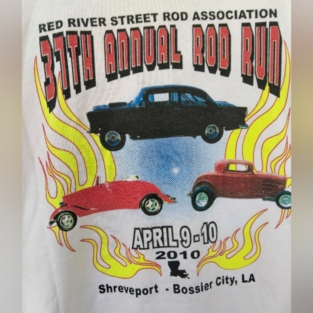 Men's Vintage Hot Rod Cars T Shirt Size XL Hot Rods Autos Automobiles Louisiana
